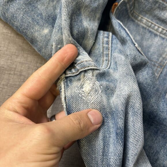 Vintage 70s/80s Levi’s Orange Tab Distressed Denim Jeans 24x31 USA - Picture 6 of 16